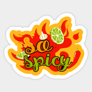 so spicy hot and red Sticker